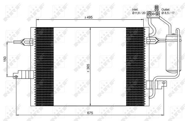 Condenser, air conditioning - 35599 NRF