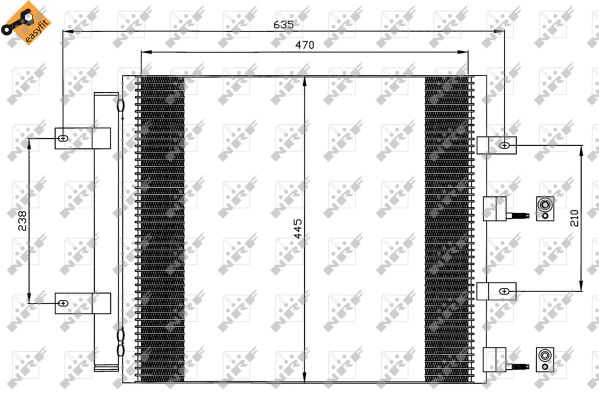 Condenser, air conditioning - 35604 NRF