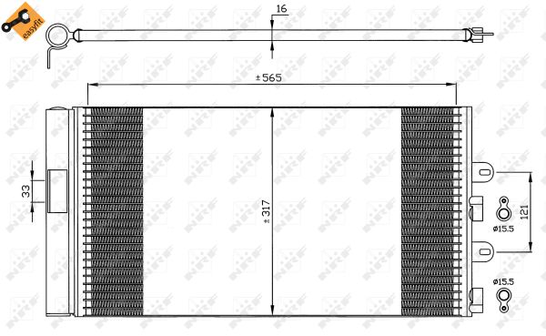 Condenser, air conditioning - 35606 NRF