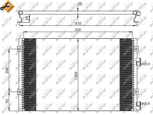 Конденсатор, кондиционер - 35608 NRF