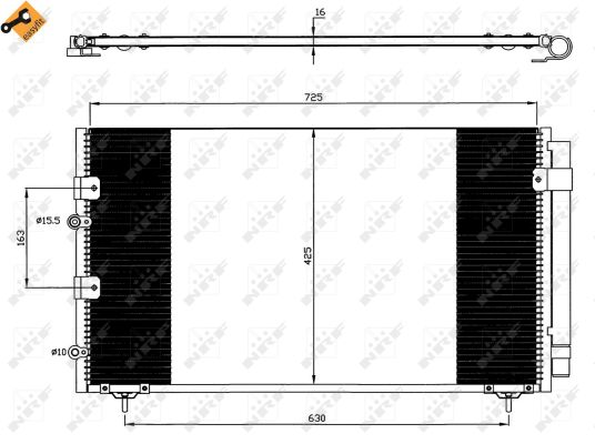 Condenser, air conditioning - 35609 NRF