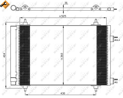 Condenser, air conditioning - 35611 NRF