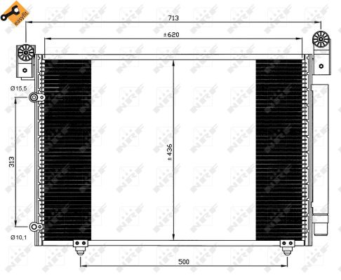 Condenser, air conditioning - 35612 NRF