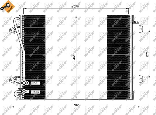 Condensatore, Climatizzatore - 35613 NRF