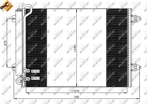 Condenser, air conditioning - 35614 NRF