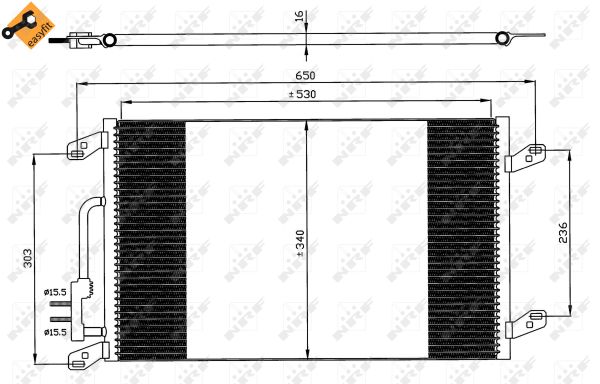 Condensatore, Climatizzatore - 35615 NRF