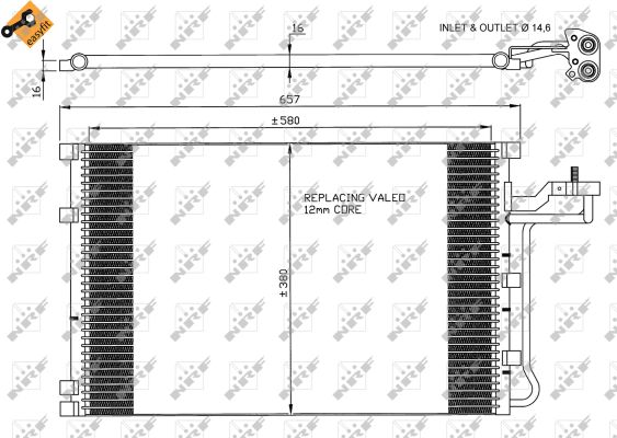 Condenser, air conditioning - 35616 NRF