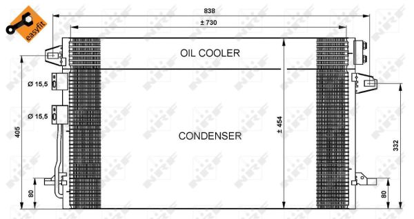 Condenser, air conditioning - 35617 NRF