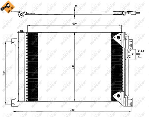 Condenser, air conditioning - 35625 NRF