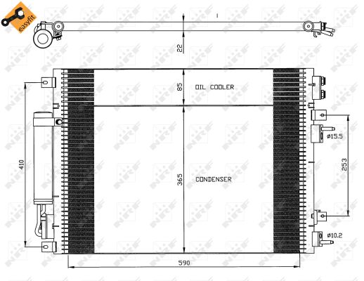 Condensatore, Climatizzatore - 35626 NRF