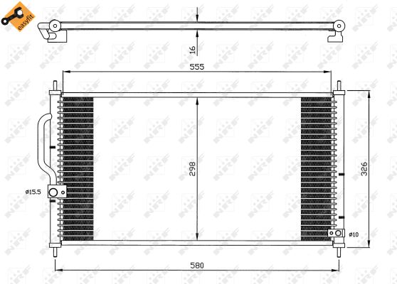 Condensatore, Climatizzatore - 35627 NRF