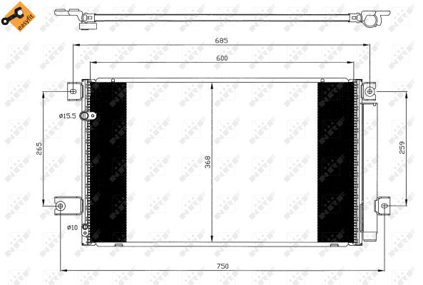 Condenser, air conditioning - 35628 NRF