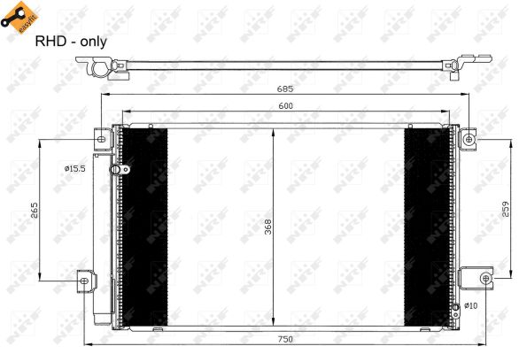 Condenser, air conditioning - 35629 NRF