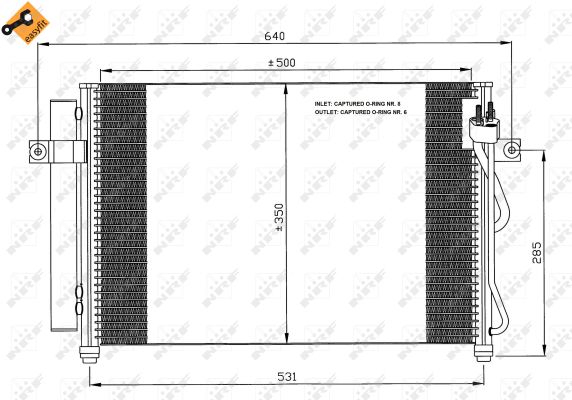Condenser, air conditioning - 35630 NRF