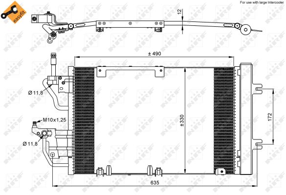Конденсатор, кондиционер - 35633 NRF