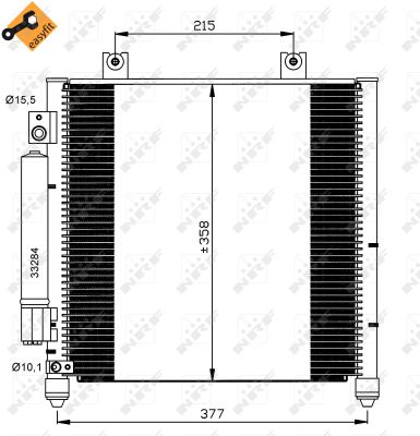 Condensatore, Climatizzatore - 35637 NRF