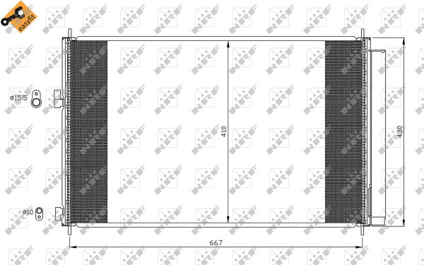 Condenser, air conditioning - 35641 NRF