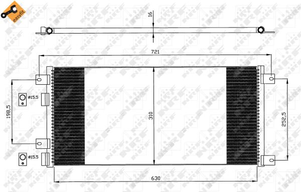 Condenser, air conditioning - 35643 NRF