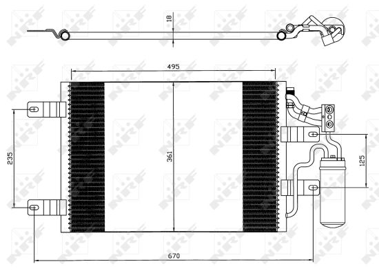 Condenser, air conditioning - 35646 NRF