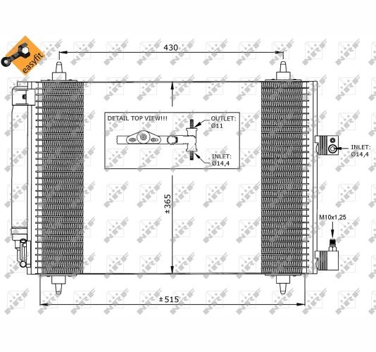 Конденсатор, кондиционер - 35649 NRF