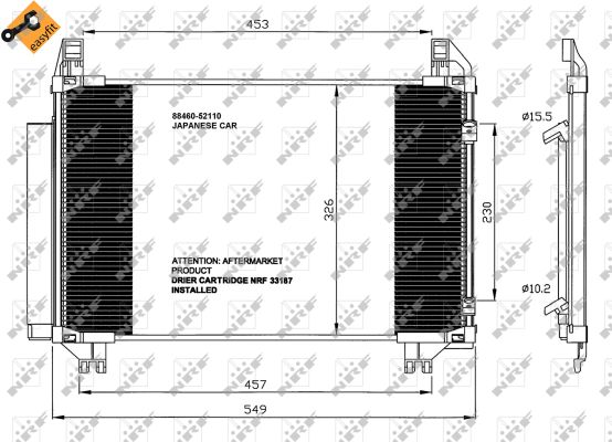 Конденсатор, кондиционер - 35652 NRF