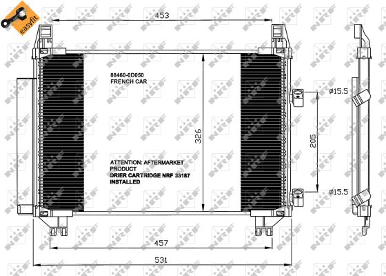 Condenser, air conditioning - 35653 NRF
