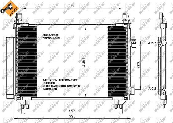 Condenser, air conditioning - 35654 NRF