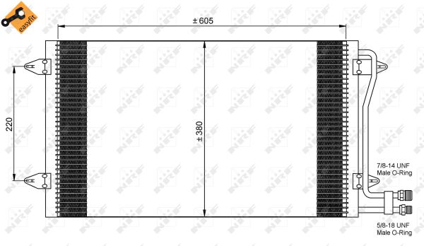 Condenser, air conditioning - 35656 NRF