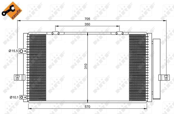 Condenser, air conditioning - 35659 NRF
