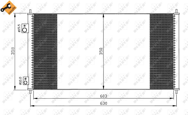 Condenser, air conditioning - 35663 NRF