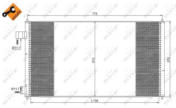 Condenser, air conditioning - 35681 NRF