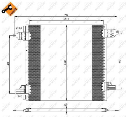 Конденсатор, кондиционер - 35702 NRF