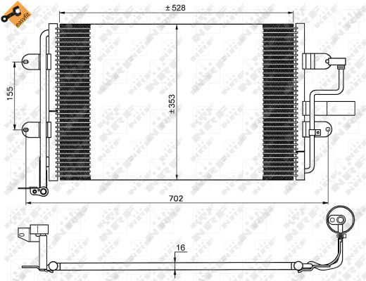 Condenser, air conditioning - 35733 NRF