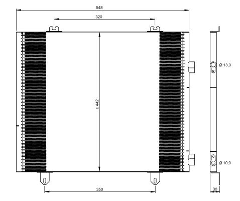 Condenser, air conditioning - 35747 NRF