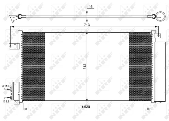 Condenser, air conditioning - 35750 NRF