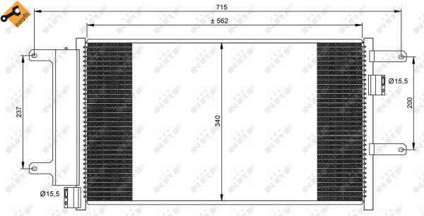 Condenser, air conditioning - 35751 NRF