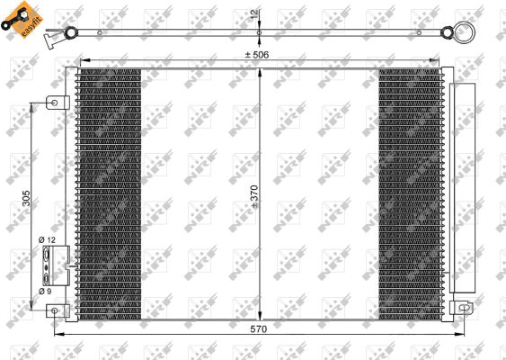 Condenser, air conditioning - 35753 NRF