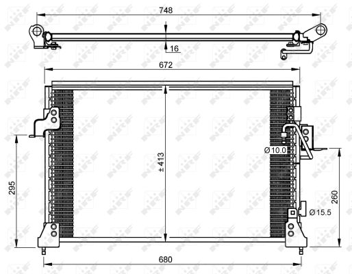 Condenser, air conditioning - 35754 NRF