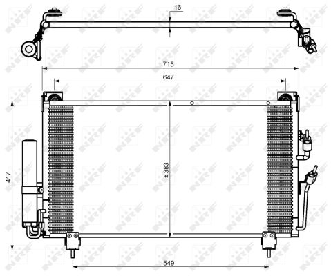 Condenser, air conditioning - 35755 NRF