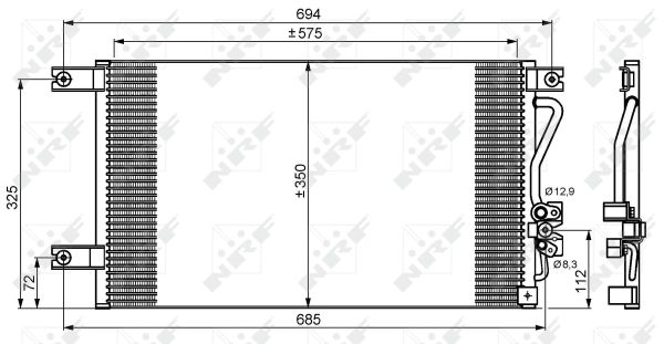 Condenser, air conditioning - 35756 NRF
