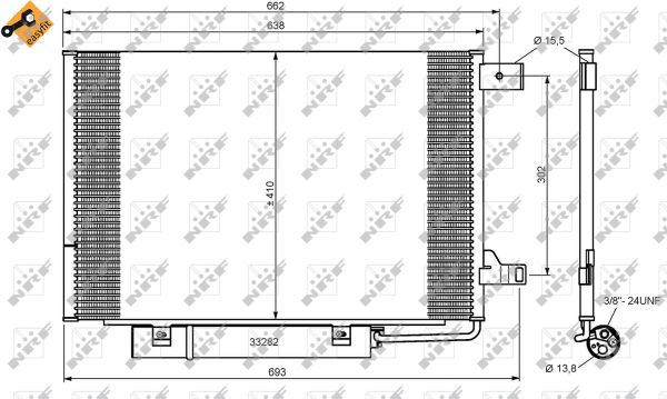 Condenser, air conditioning - 35759 NRF