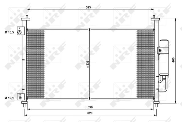 Condenser, air conditioning - 35763 NRF