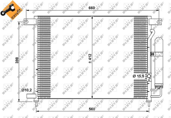 Condenser, air conditioning - 35766 NRF