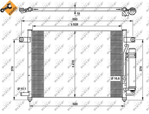 Конденсатор, кондиционер - 35767 NRF