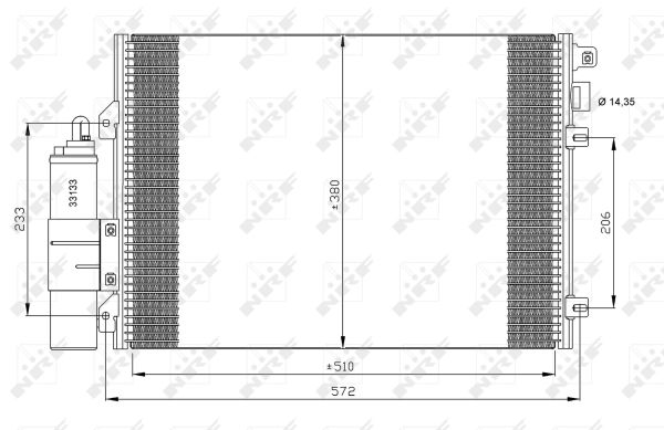 Condenser, air conditioning - 35771 NRF
