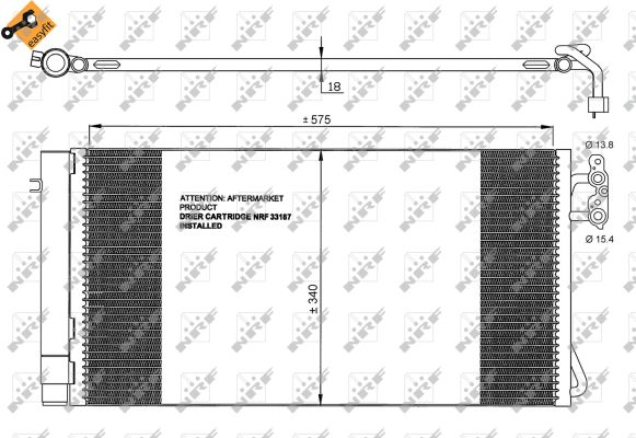 Конденсатор, кондиционер - 35773 NRF