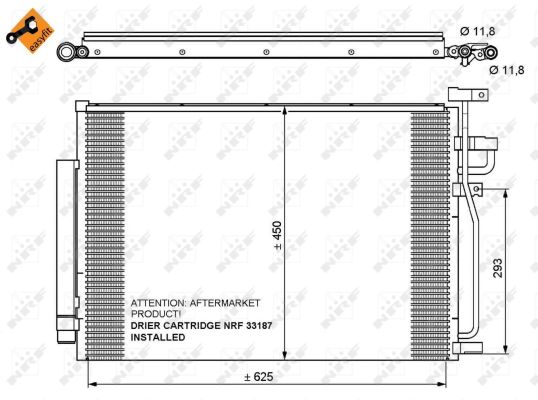 Condenser, air conditioning - 35775 NRF