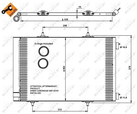 Конденсатор, кондиционер - 35779 NRF