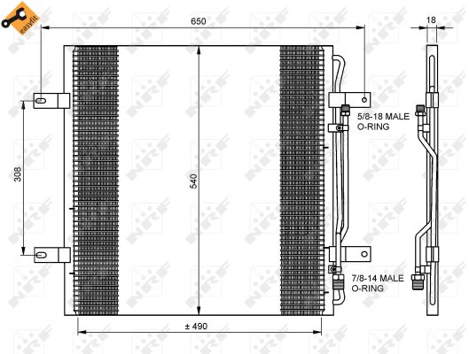 Condenser, air conditioning - 35781 NRF