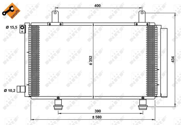 Condenser, air conditioning - 35782 NRF
